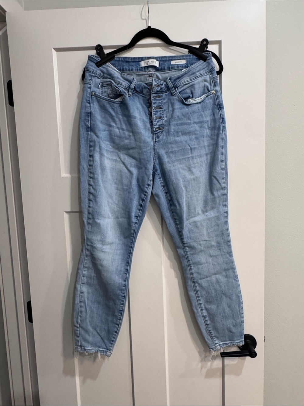 Judy Blue Light Blue High-Rise Button-Fly Skinny Jeans